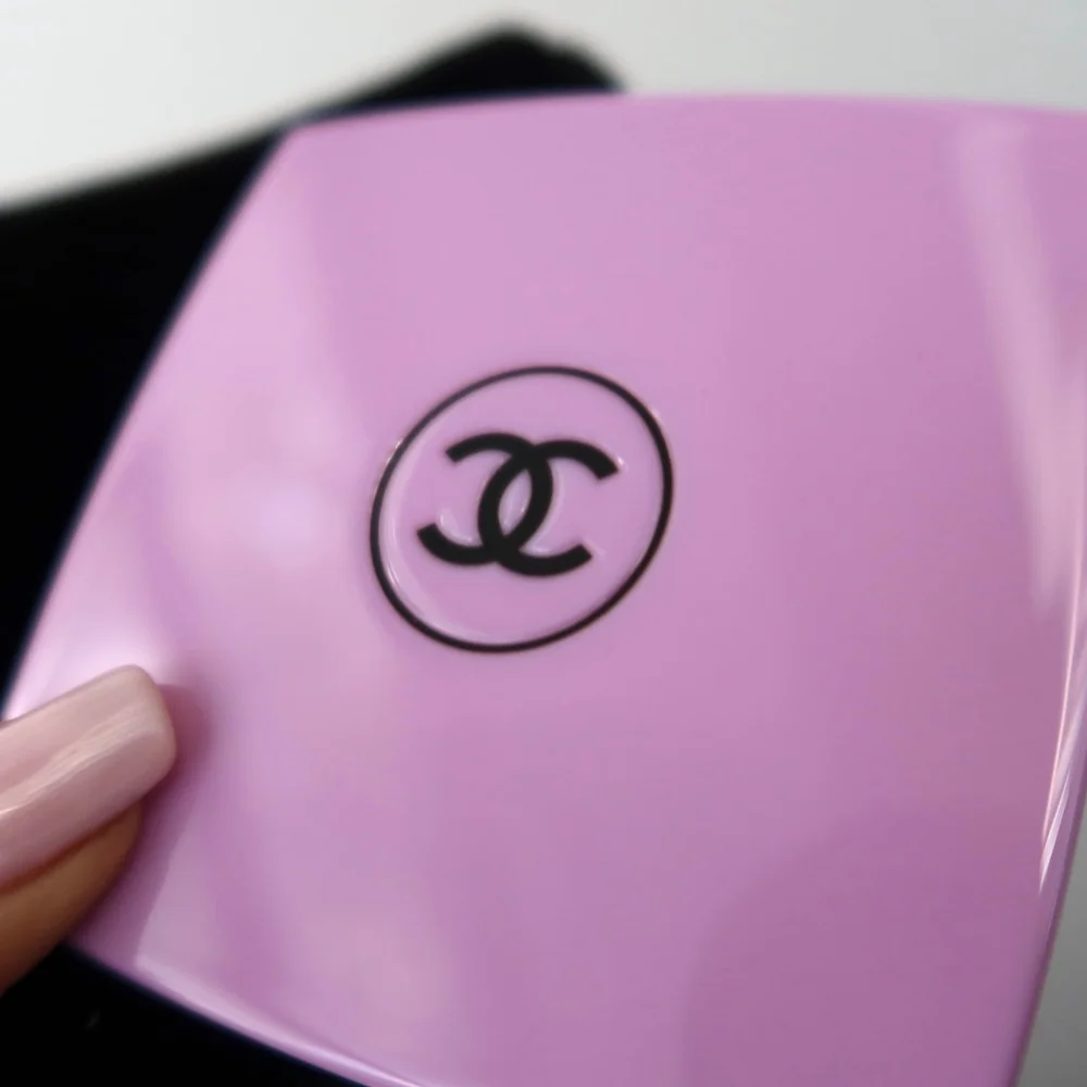 Chanel Pink Compact Mirror with CC Logo